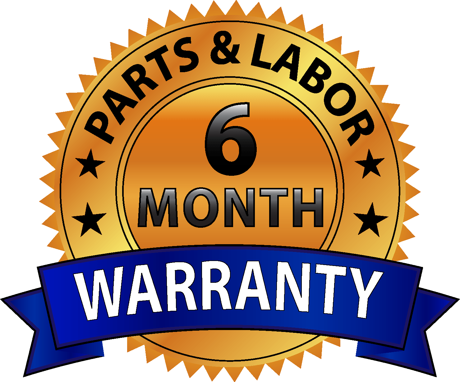 Click for 6 Month Parts and Labor Warranty Information