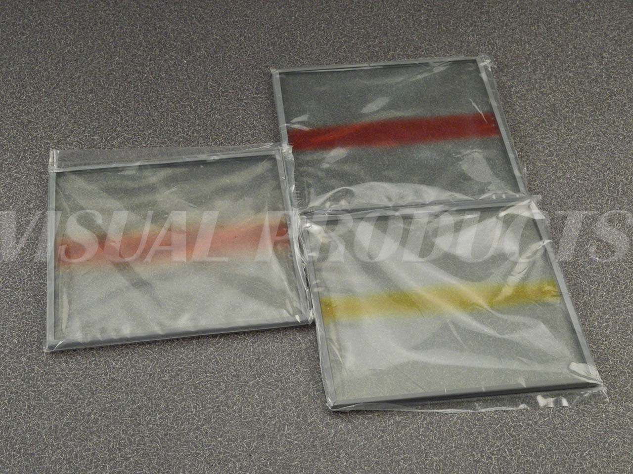 H&H (3) Yellow/Pink/Coral Strip 6.6x6.6" Color Filter Set